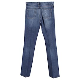 Saint Laurent-Calça jeans YSL Bootcut em algodão azul-Azul