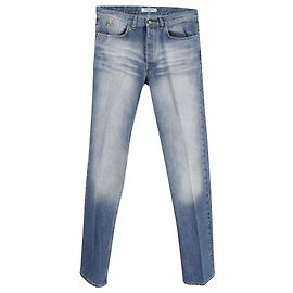 Jeans Saint Laurent Straight in denim di cotone blu Blu