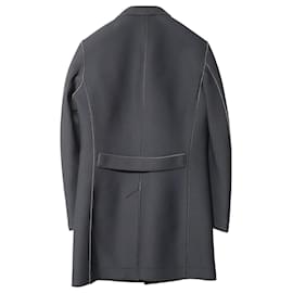 Hugo Boss-Boss Single-Breasted Coat in Black Polyamide-Black