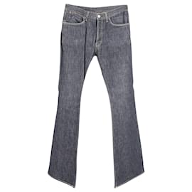 Gucci-Gucci Dark Denim Flared Jeans in Black Cotton-Black