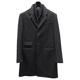Ralph Lauren-Ralph Lauren Layered Coat in Black Wool-Black