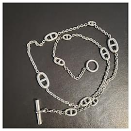 Hermès-Hermès - Farandole long necklace in silver 925 - vintage-Silvery