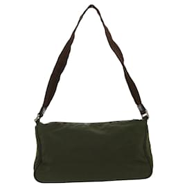 Prada-PRADA Accessory Pouch Nylon Green Auth 35556-Green