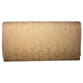 Céline Wallet Beige Cloth Beige
