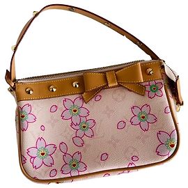 2003 Louis Vuitton Takashi Murakami Rosa Bege Castanho claro