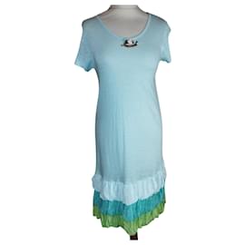 Manoush-MANOUSH DRESS MINT MEDALLION ROSE RELIEF RUFFLES T 38/40/42-Light green