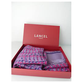 Lancel-sciarpe-Rosa,Porpora,Viola scuro