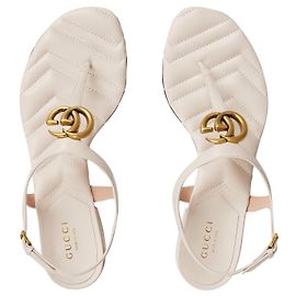 GUCCI-MONOGRAMM-SANDALEN Creme