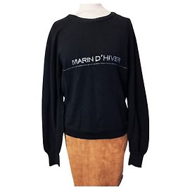 SONIA RYKIEL PULL MARIN D HIVER DIAMS TM OU T42/44 Noir