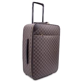 Louis Vuitton-Damier Ebene Canvas Pegase Legere 50 Rolling Suitcase-Brown