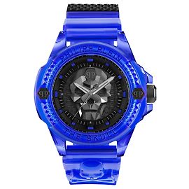 Philipp Plein L'orologio in silicone sintetico $Kull Blu