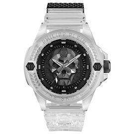 Philipp Plein O relógio de silicone sintético $Kull Branco
