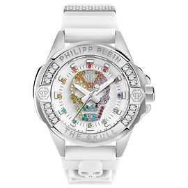 Philipp Plein The $kull Crystal Watch Silvery Metallic