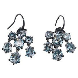 Bottega Veneta Orecchini Pendenti Cubic Zirconia Argento Metallico