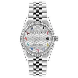 Reloj Philipp Plein Date Superlative con cristal árabe Plata Metálico