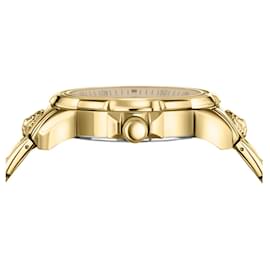 Versus Versace-Versus Versace 6e Arrondissement Crystal Bracelet Watch-Golden,Metallic