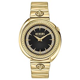 Versus Versace Tortona reloj de pulsera de cristal Dorado Metálico