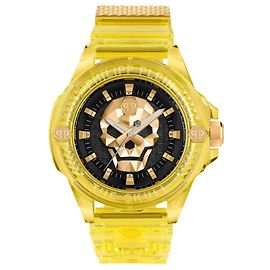 Philipp Plein The $Kull Synthetic Silicone Watch Yellow