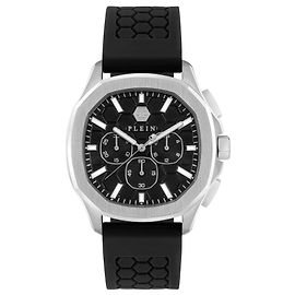 Relógio Philipp Plein $ pectre Chrono Silicone Prata Metálico
