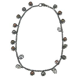 Collar de zirconia cúbica de Bottega Veneta Plata Metálico