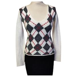 Calvin Klein-CALVIN KLEIN SWEATER LIGHT OVERFIL ANGORA LAMB WOOL T38-Eggshell
