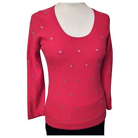 SONIA RYKIEL PIMAWOLLPULLOVER NIETEÖSEN T 36/38 Pink