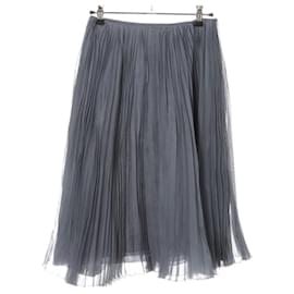 Chanel-Chanel grey silk pleated skirt FR36-Grey
