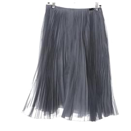 Chanel-Chanel grey silk pleated skirt FR36-Grey