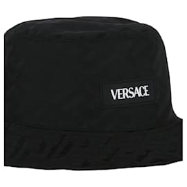 Versace-Versace Logo Bucket Hat-Black