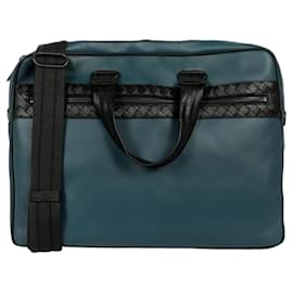 Bottega Veneta-Bottega Veneta Top Handle Briefcase-Blue