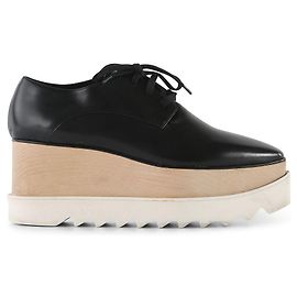 Stella Mc Cartney Stella McCartney Black Leather Elyse Platform Brogues Black