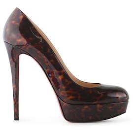 Christian Louboutin-Christian Louboutin Brown Tortoise Print Patent Leather Bianca Platform Pumps-Multiple colors