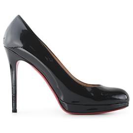 Christian Louboutin-Christian Louboutin Black Patent Leather Platform Pumps-Black