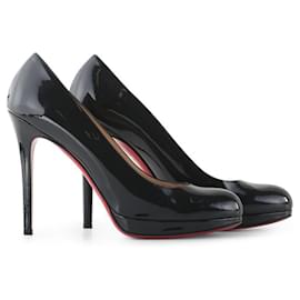 Christian Louboutin-Christian Louboutin Black Patent Leather Platform Pumps-Black
