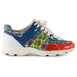 Chanel-Chanel Multicolor Tweed And PVC Sneakers-Multiple colors