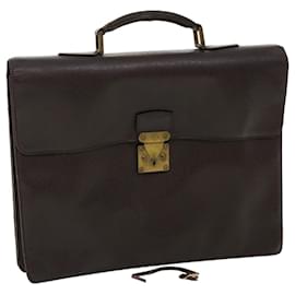 Louis Vuitton-LOUIS VUITTON Taiga Serviette Moskova Business Bag Acajou M30036 LV Auth 35508-Otro
