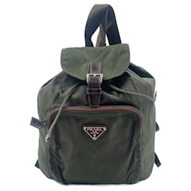Green Nylon Prada Backpack Green