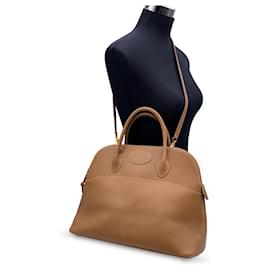 Hermès-Hermes Vintage 1994 Beige Leather Bolide 35 Satchel Bag with Strap-Beige