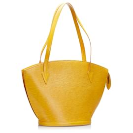 Louis Vuitton-Cinturino lungo Louis Vuitton giallo Epi Saint Jacques PM-Giallo