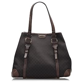 Céline-Celine Black Macadam Tote-Black