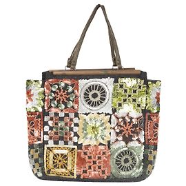 Borsa con paillettes Jamin Puech Altro Stampa python