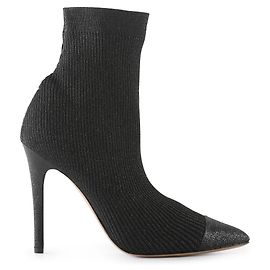 Alice + Olivia Black Knit Sock Boots Black