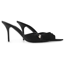 Dior-Dior Black Oblique Canvas Gambler Dice Mules-Black