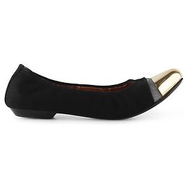 Givenchy Black Wool And Metal Ballet Flats Black
