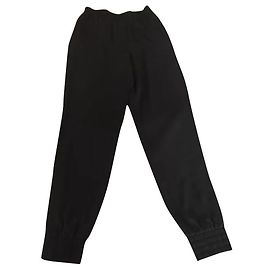 Calça harém Bcbg Max Azria preta seda viscose Preto