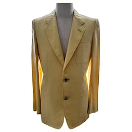 Yves Saint Laurent-Sartorial cachemire linen balzer jacket-Yellow