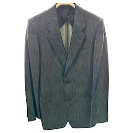 Yves Saint Laurent-Sartorial denim blazer jacket-Blue