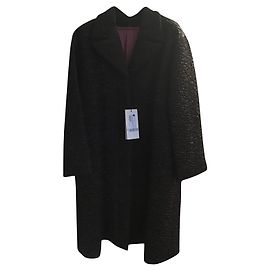 Gucci Runway coat with mink trim black Black