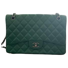 Chanel-Chanel timeless Classic green bag-Green