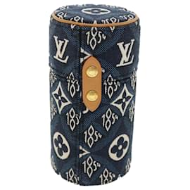 Louis Vuitton-LOUIS VUITTON Usado 1854 Perfumes estampados 100ml Estuche de viaje Azul marino LV Auth 35667EN-Blanco,Azul marino